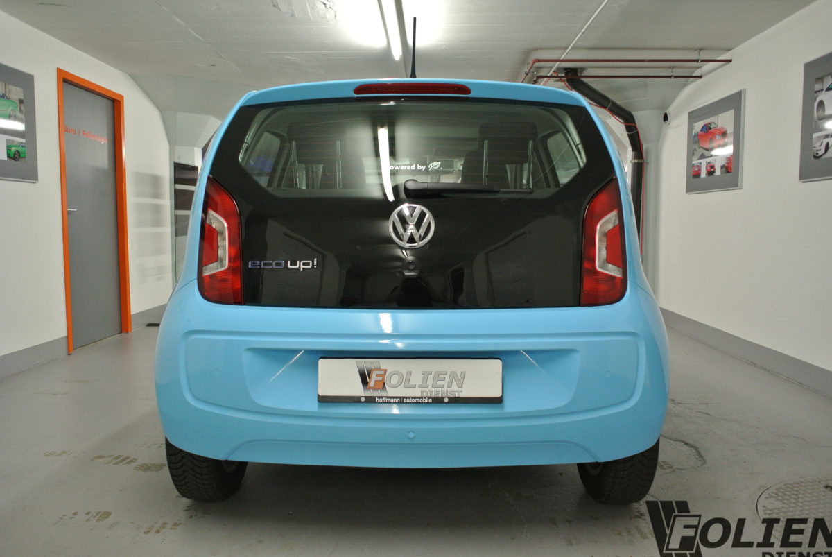Foliendienst Fahrzeug Folieren VW UP Blau
